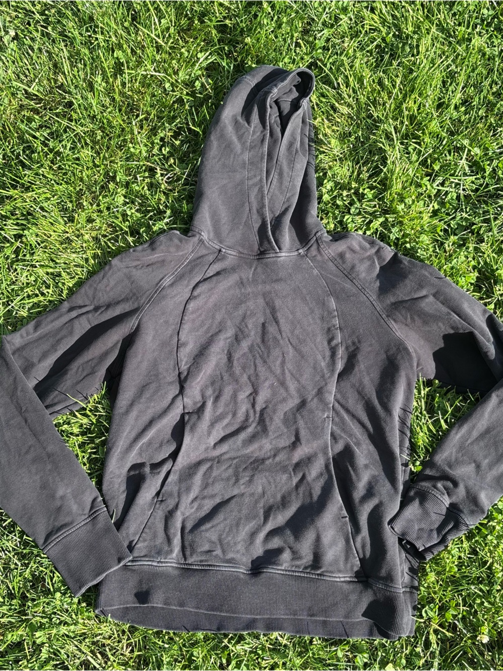 Lululemon Athletica Woman Black Hooded Pullover Sweatshirt